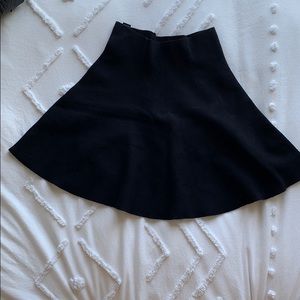 a-line black mini skirt